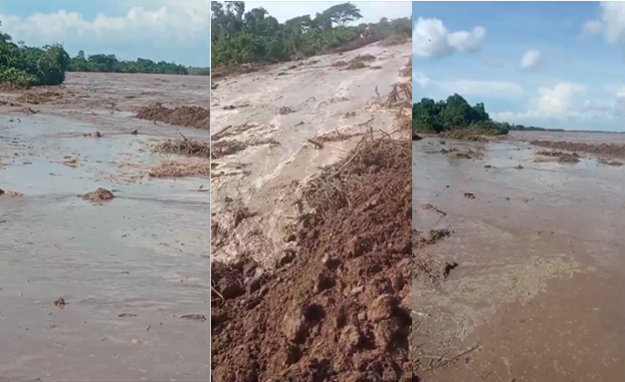 Se desborda el Río Grande y peligran dos comunidades de Montero Hoyos