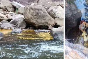 Accidente: Cisterna derramó 20 mil litros de aceite vegetal y contaminó un río en Samaipata