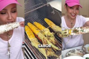 Thalía prepara unos elotes crudos y con cilantro, en redes sociales le llueven las críticas