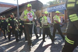 Municipio y Policía conmemoran el Día Mundial de la Seguridad Vial con una marcha