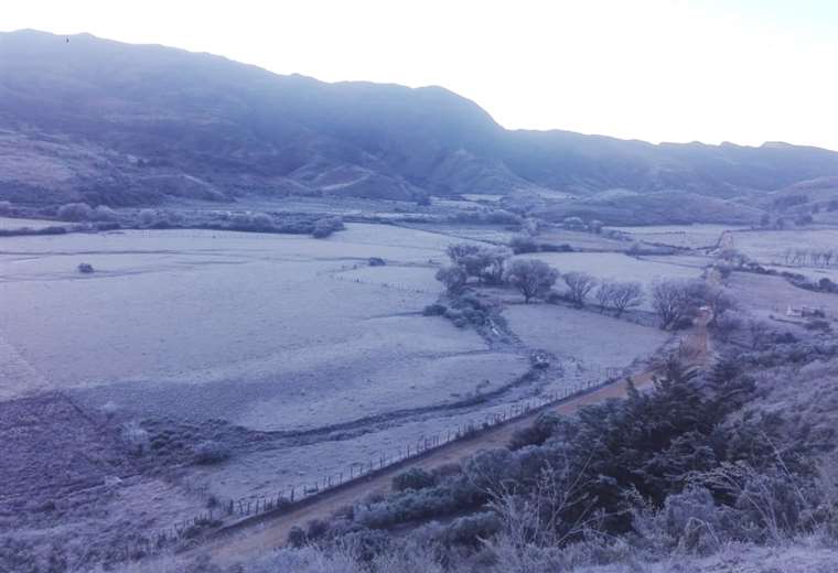 Pronostican temperaturas bajo 0°C y riesgo de heladas en dos zonas del departamento