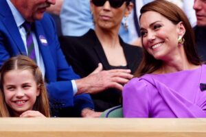 Kate Middleton reapareció sonriente en Wimbledon con su hija Charlotte