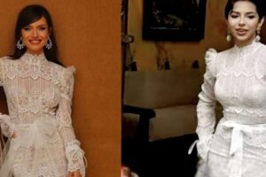 ¿Cuánto costó el vestido de novia de Ángela Aguilar?