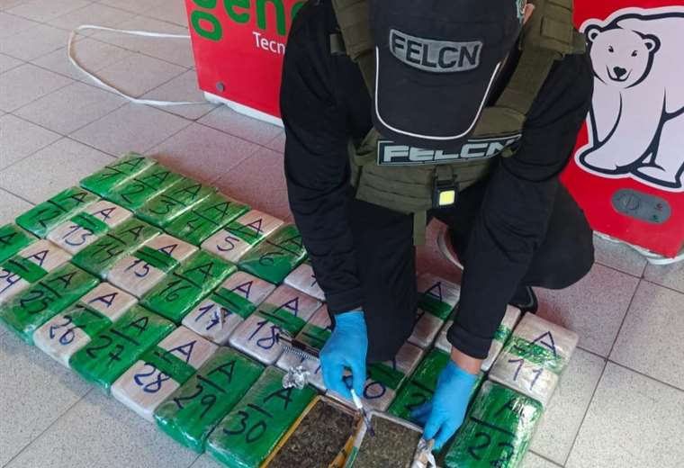 Hallan 91 kilos de marihuana dentro de tres congeladoras en la Terminal Bimodal