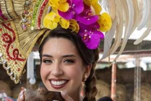 La Reina del Carnaval, Arianne I, disfrutó del Día de la Tradición en Portachuelo