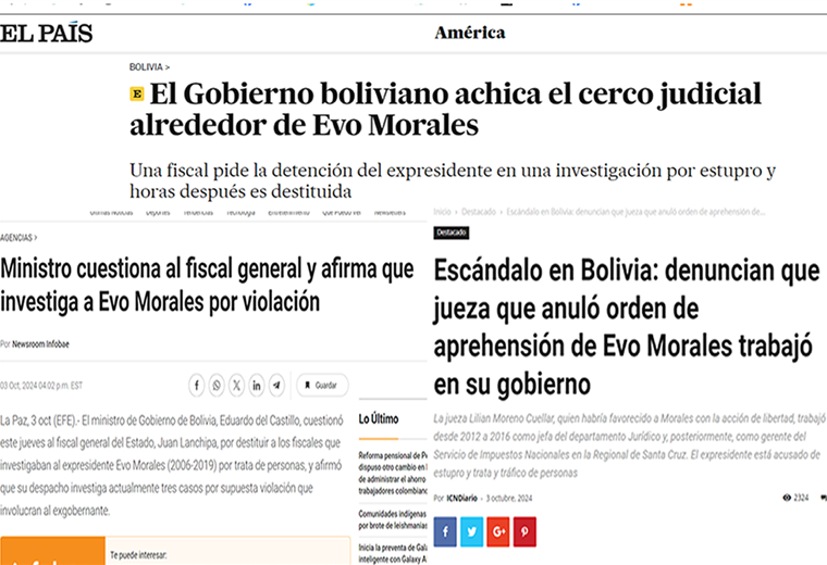 Así reflejan medios internacionales la polémica acusación en contra de Evo Morales