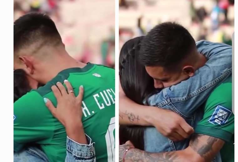 Héctor Cuéllar sorprende con propuesta de matrimonio en plena cancha, tras el empate de Bolivia con Paraguay