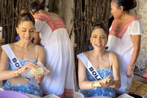 Miss Bolivia se vuelve viral al hacer tortillas en el Miss Universo